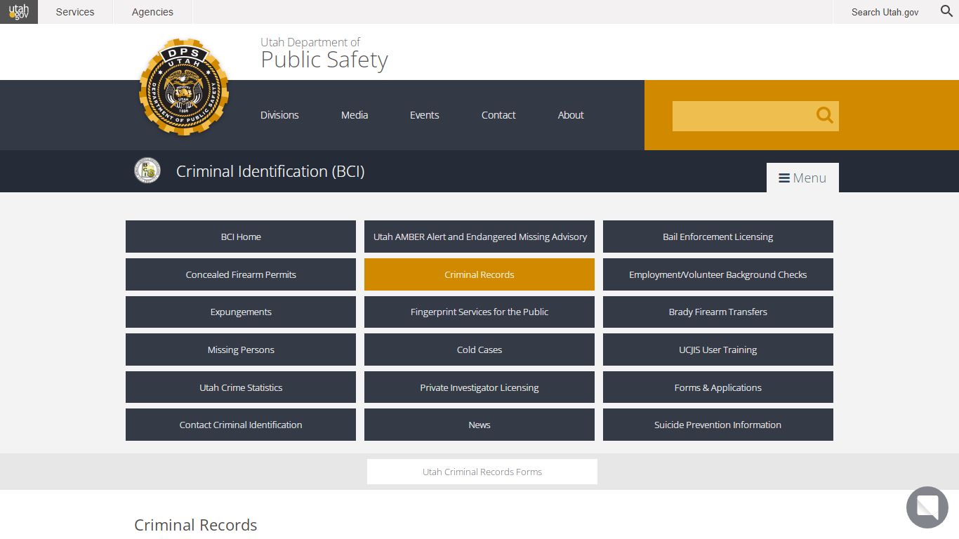 Criminal Records | DPS – Criminal Identification (BCI)